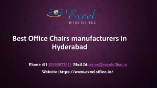 Best Office Chairs manufacturers in Hyderabad