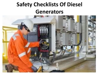 safety checklists of diesel generators