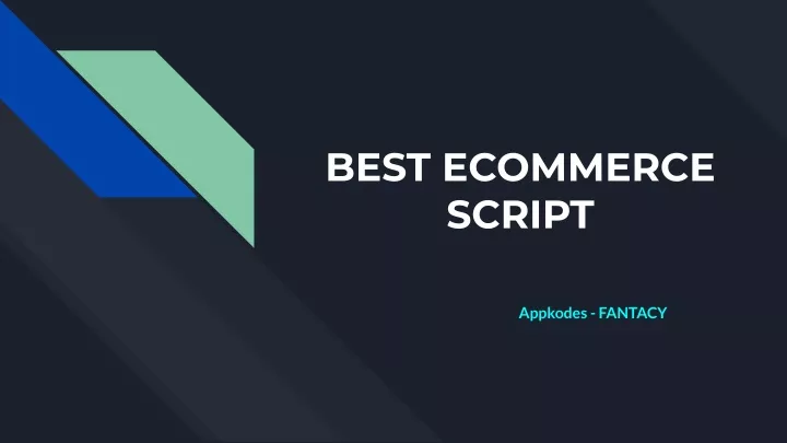 best ecommerce script