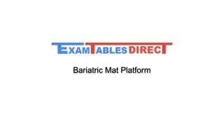 Bariatric Mat Platforms - Physical Therapy Equipment