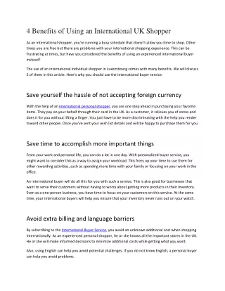4 Benefits of Using an International UK Shopper-converted