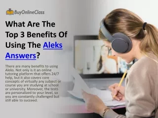 What are the Top 3 benefits of using the Aleks answers