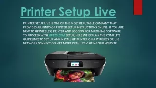 HP Printer Setup & Install Support -  Printer Setup Live