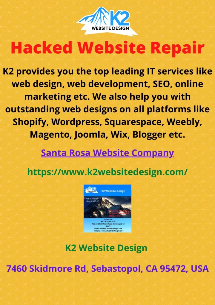 hacked website repair