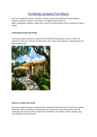 fertilizing company fort myers