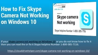 how to fix skype camera not working on windows 10