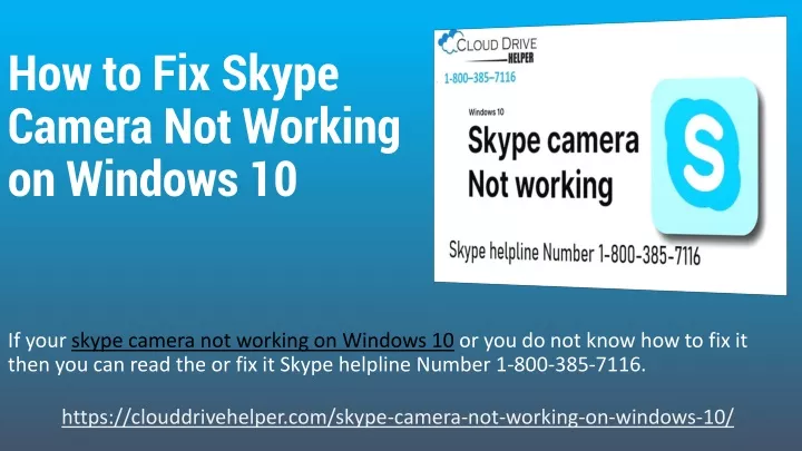 how to fix skype camera not working on windows 10
