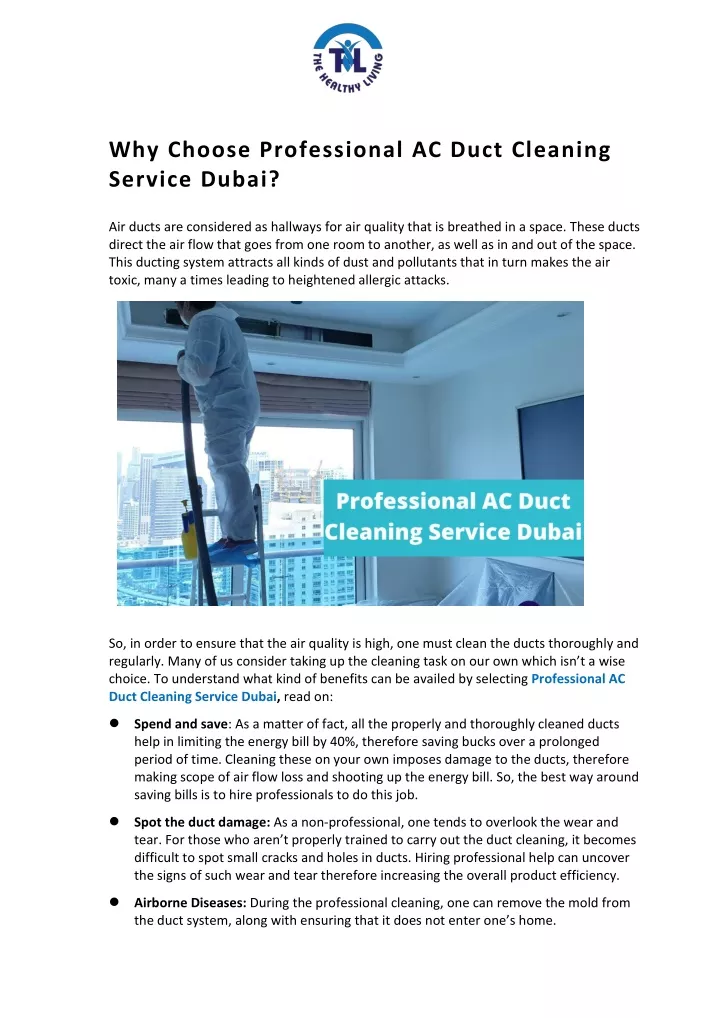 why choose professional ac duct cleaning service