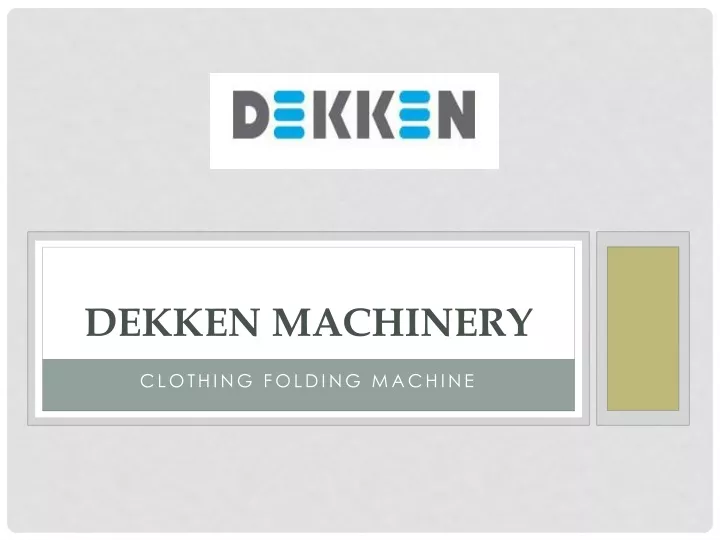 dekken machinery