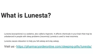 What is Lunesta_