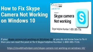 how to fix skype camera not working on windows 10