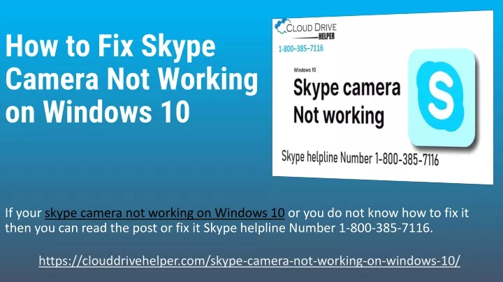 how to fix skype camera not working on windows 10