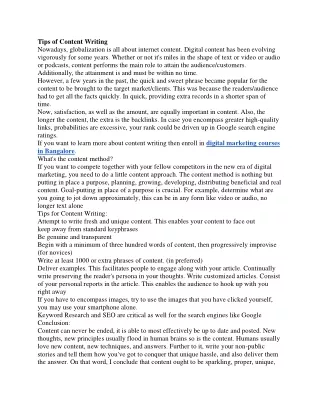 tips of content writing nowadays globalization