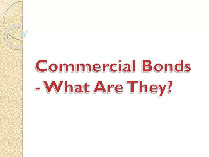 commercial bonds what are they