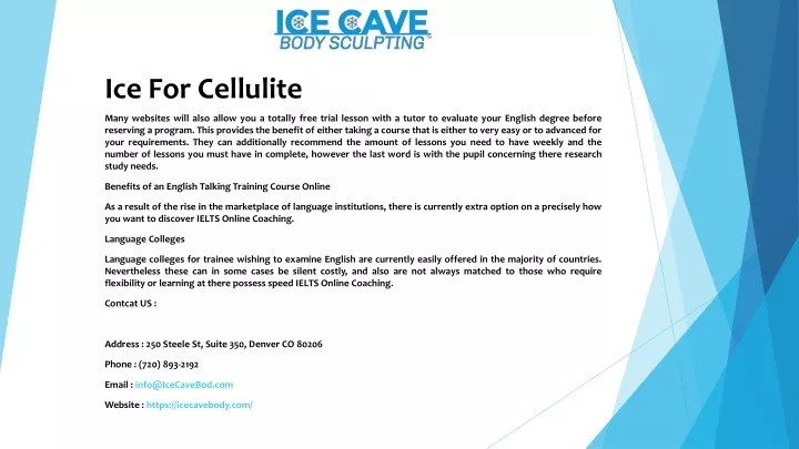 ice for cellulite