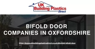 Buy Bifold Door Companies in Oxfordshire - UK Building plastics Direct