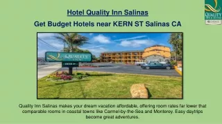 Get Budget Hotels near KERN ST Salinas CA