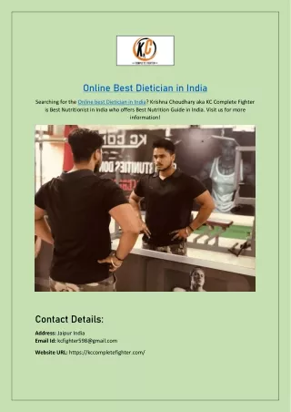 Online Best Dietician in India - kccompletefighter