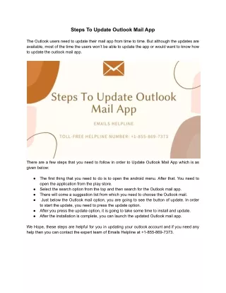 Steps To Update Outlook Mail App