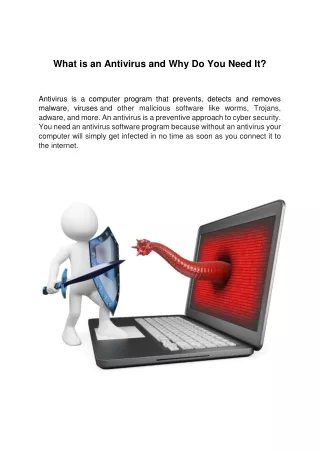 What is an Antivirus and Why Do You Need It