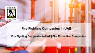 Fire Fighting Companies in UAE | Fire Protection Companies