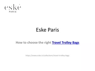 Eske Paris- Travel Trolley Bags