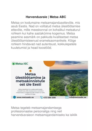 harvendusraie metsa abc
