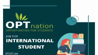 Jobs For International Students