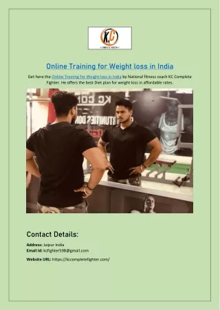 Online Training for Weight loss in India - kccompletefighter