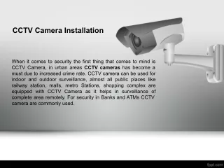 CCTV Camera Installation
