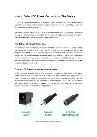 how to choose DC adapter