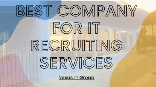 Best company for IT recruiting services