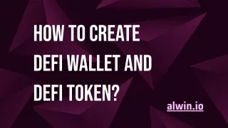 DeFi token and Wallet development