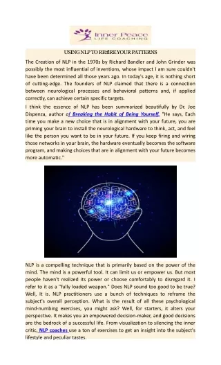 using nlp to retflre your patterns the creation