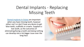 new Dental Implants - Replacing Missing Teeth pdf 2