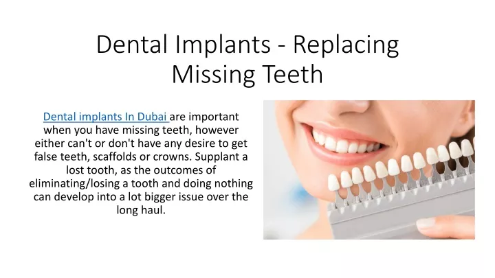 dental implants replacing missing teeth
