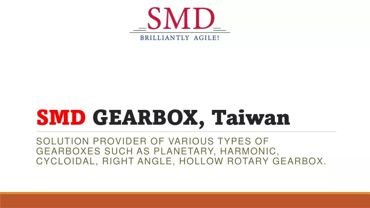 smd gearbox taiwan