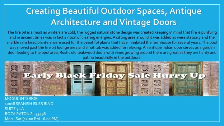 creating beautiful outdoor spaces antique