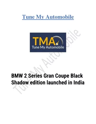 BMW Black Edition -TMA