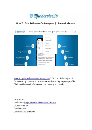 how to gain followers on instagram likeservice24