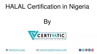 HALAL Certification in Nigeria