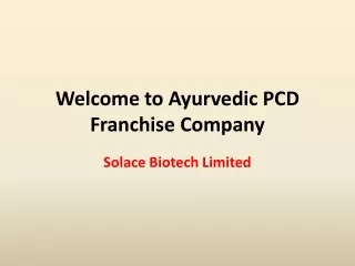 Ayurvedic pcd franchise