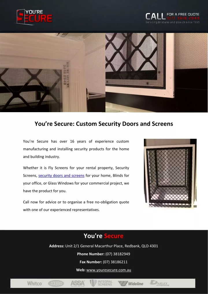 you re secure custom security doors and screens