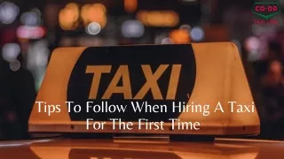 tips to follow when hiring a taxi for the first