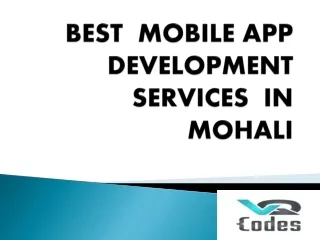 Mobile App Development Services in Mohali