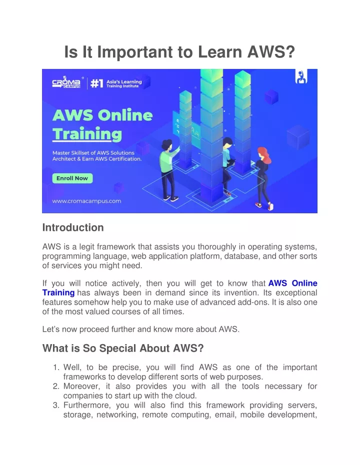 is it important to learn aws