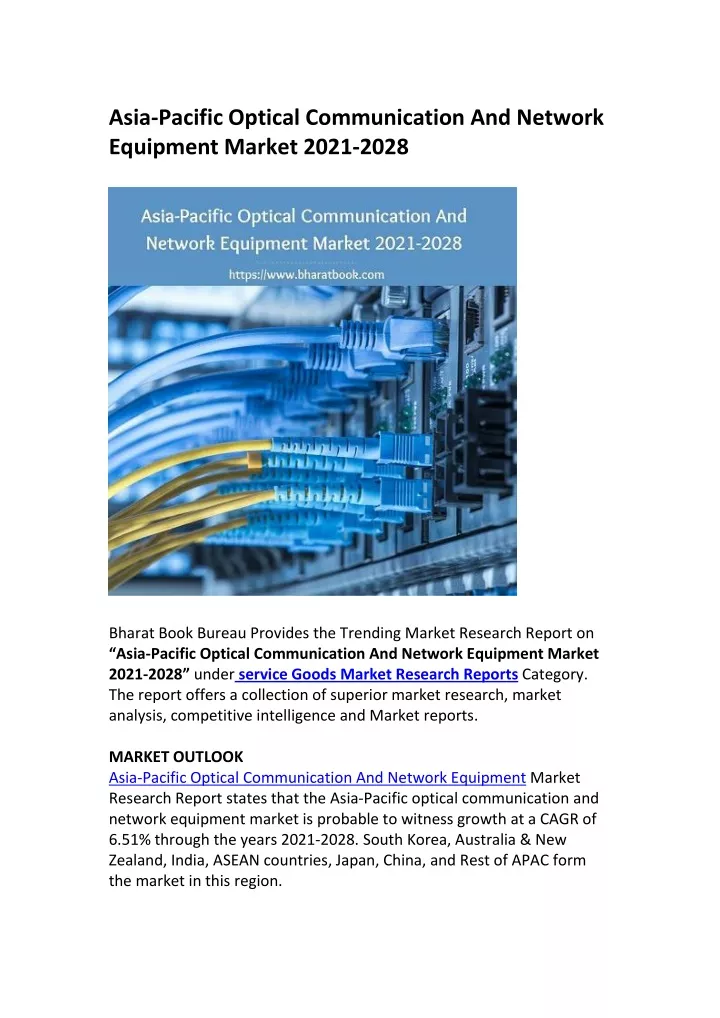 asia pacific optical communication and network