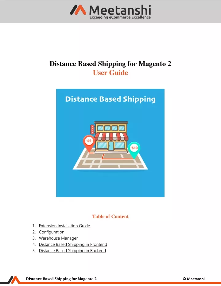 distance based shipping for magento 2 user guide