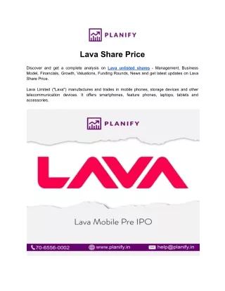Lava Unlisted Shares