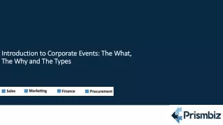 Introduction to Corporate Events The What, The Why and The Types